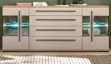 Sideboard Design-D in Kaschmir und Cremona Eiche Kommode 200 cm, mit Soft-Close