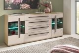 Sideboard Design-D in Kaschmir und Cremona Eiche Kommode 200 cm, mit Soft-Close