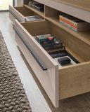 Wohnwand Design-D in Kaschmir und Cremona Eiche Wohnkombination Set 4-teilig 240 cm, mit Soft-Close