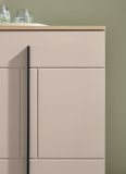 Wohnwand Design-D in Kaschmir und Cremona Eiche Wohnkombination Set 3-teilig 290 cm, mit Soft-Close