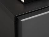 Wohnwand Special in schwarz und perlgau, Schrankwand h�ngend mit Ethanol Kamin und LED, 250 x 170 cm