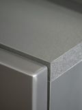 Wohnwand Lester-1 in Anthrazit und Wotan Eiche Schrankwand mit LED, Push-to-Open, 240 x 150 cm