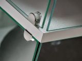 Sideboard Lester-1 in perlgrau und Wellington Eiche Kommode mit LED, Push-to-Open, 120 x 77 cm