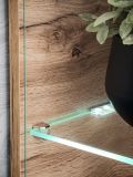 Wohnwand Lester in anthrazit und Wotan Eiche Schrankwand mit LED und Push-to-Open, 240 x 145 cm
