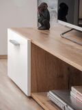 Wohnwand Upgrade in wei� und Wotan Eiche Schrankwand 2-teilig 190 x 152 cm