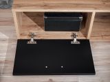 Wohnwand Upgrade in schwarz und Wotan Eiche Schrankwand 2-teilig 190 x 152 cm