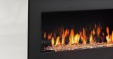 H�ngekommode Shine in wei� Hochglanz H�ngeschrank mit Ethanol Kamin, 160 x 40 cm