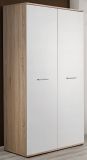 Kleiderschrank Superior in wei� und Sonoma Eiche Kinder-/Jugendzimmer Dreht�renschrank 2-t�rig 90 x 190 cm