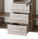 Kleiderschrank Superior in wei� und Sonoma Eiche Kinder-/Jugendzimmer Dreht�renschrank 3-t�rig 135 x 190 cm