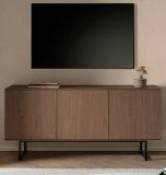 TV-Lowboard Breda in Nussbaum 150 x 70 cm, mit Push-to-Open und Komforth�he