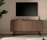 TV-Lowboard Breda in Nussbaum 150 x 70 cm, mit Push-to-Open und Komforth�he
