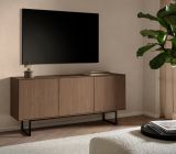 TV-Lowboard Breda in Nussbaum 150 x 70 cm, mit Push-to-Open und Komforth�he
