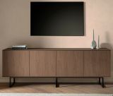 TV-Lowboard Breda in Nussbaum 200 x 70 cm, mit Push-to-Open und Komforth�he
