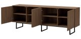 TV-Lowboard Breda in Nussbaum 200 x 70 cm, mit Push-to-Open und Komforth�he