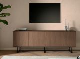 TV-Lowboard Breda in Nussbaum 200 x 70 cm, mit Push-to-Open und Komforth�he