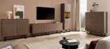 TV-Lowboard Breda in Nussbaum 200 x 70 cm, mit Push-to-Open und Komforth�he