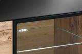 Sideboard Heritage in Wotan Eiche und schwarz Kommode mit LED, 150 x 100 cm