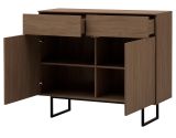 Sideboard Breda in Nussbaum Kommode 115 x 98 cm, mit Push-to-Open