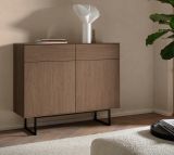 Sideboard Breda in Nussbaum Kommode 115 x 98 cm, mit Push-to-Open