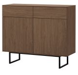 Sideboard Breda in Nussbaum Kommode 115 x 98 cm, mit Push-to-Open