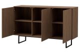 Sideboard Breda in Nussbaum Kommode 150 x 90 cm, mit Push-to-Open