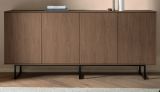 Sideboard Breda in Nussbaum Kommode 200 x 90 cm, mit Push-to-Open