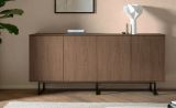 Sideboard Breda in Nussbaum Kommode 200 x 90 cm, mit Push-to-Open
