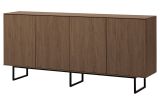 Sideboard Breda in Nussbaum Kommode 200 x 90 cm, mit Push-to-Open