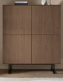 Highboard Breda in Nussbaum Kommode 115 x 137 cm, mit Push-to-Open