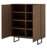 Highboard Breda in Nussbaum Kommode 115 x 137 cm, mit Push-to-Open