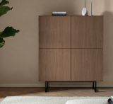 Highboard Breda in Nussbaum Kommode 115 x 137 cm, mit Push-to-Open