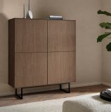 Highboard Breda in Nussbaum Kommode 115 x 137 cm, mit Push-to-Open