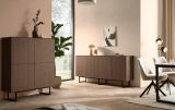 Highboard Breda in Nussbaum Kommode 115 x 137 cm, mit Push-to-Open