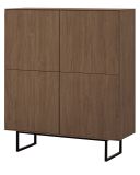 Highboard Breda in Nussbaum Kommode 115 x 137 cm, mit Push-to-Open