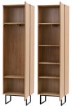 Garderobenschrank Breda in Stone Eiche Garderobe oder gro�er Schuhschrank 58 x 200 cm, mit Push-to-Open