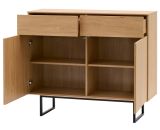 Flurkommode Breda in Stone Eiche Schuhschrank 115 x 98 cm, mit Push-to-Open