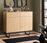 Flurkommode Breda in Stone Eiche Schuhschrank 115 x 98 cm, mit Push-to-Open