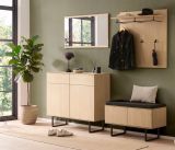 Flurkommode Breda in Stone Eiche Schuhschrank 115 x 98 cm, mit Push-to-Open