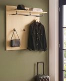 Garderobenpaneel Breda in Stone Eiche Wandgarderobe 90 x 90 cm