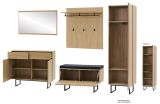 Garderobe Set 6-teilig Breda in Stone Eiche Garderobenkombination 283 x 200 cm