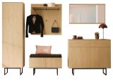 Garderobe Set 6-teilig Breda in Stone Eiche Garderobenkombination 283 x 200 cm
