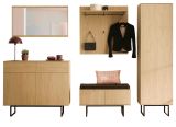 Garderobe Set 6-teilig Breda in Stone Eiche Garderobenkombination 283 x 200 cm