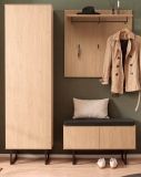 Garderobe Set 4-teilig Breda in Stone Eiche Garderobenkombination 158 x 200 cm