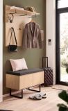 Garderobe Set 3-teilig Breda in Stone Eiche Garderobenkombination 90 x 200 cm