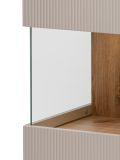 Sideboard Cathlyn in Eiche und Kaschmir, Kommode inkl. LED, 160 x 92 cm