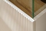 Sideboard Cathlyn in Eiche und Kaschmir, Kommode inkl. LED, 160 x 92 cm