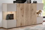 Sideboard Cathlyn in Eiche und Kaschmir, Kommode inkl. LED, 160 x 92 cm