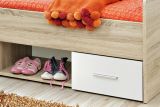 Kinderzimmer / Jugendzimmer Superior in wei� und Sonoma Eiche Komplett Set 4-teilig