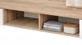 Kinderbett / Jugendbett Superior in wei� und Sonoma Eiche Bett inkl. Lattenrost 96 x 204 cm