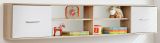 H�ngeregal Superior in wei� und Sonoma Eiche Kinder-/Jugendzimmer Wandregal 204 x 39 cm